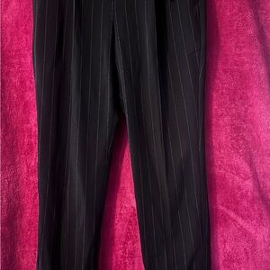 Express Black Pinstripe Trousers
